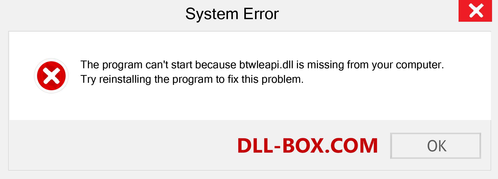  btwleapi.dll file is missing?. Download for Windows 7, 8, 10 - Fix  btwleapi dll Missing Error on Windows, photos, images